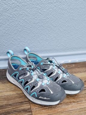 Eddie Bauer Stine Amphib Water Shoes Blue Gray Chrome